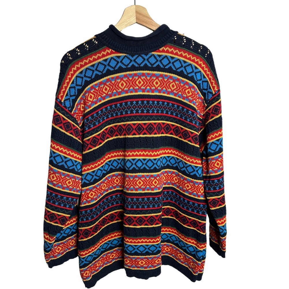 Liz & Co |  Men's Vintage Multicolor Jumper Sweater Medium